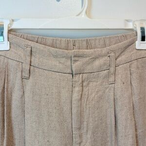 a new day Beige Linen-Blend Wide Leg Pants
